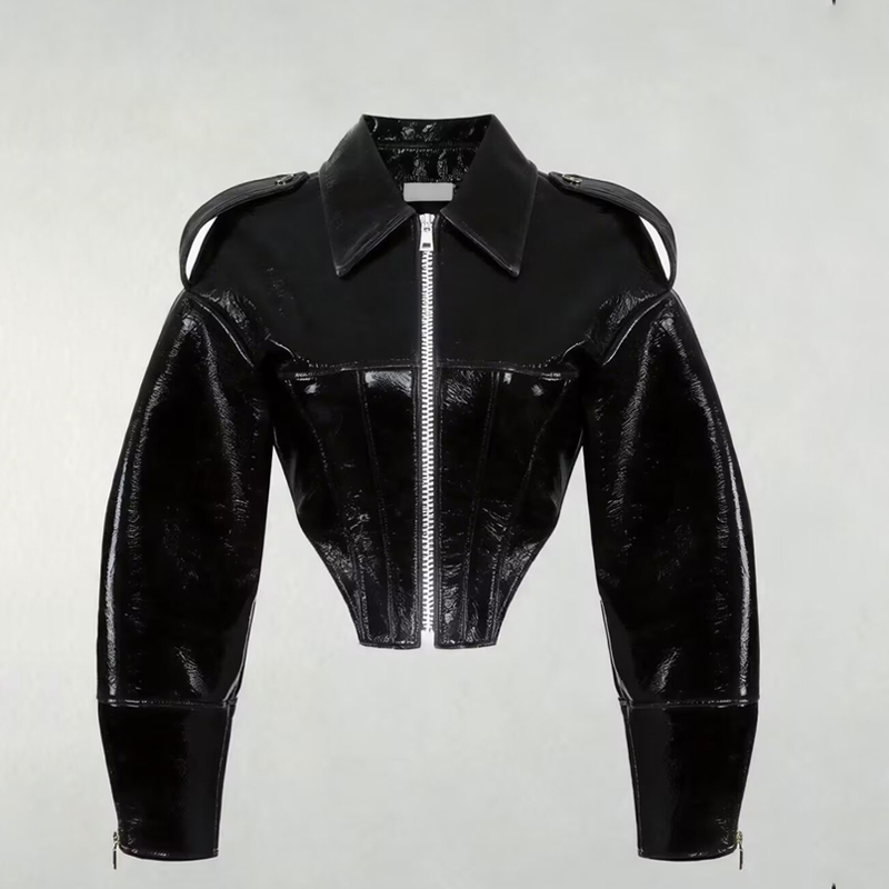 Vintage Women Patent Leather J - Riding Jacket Leather review and price