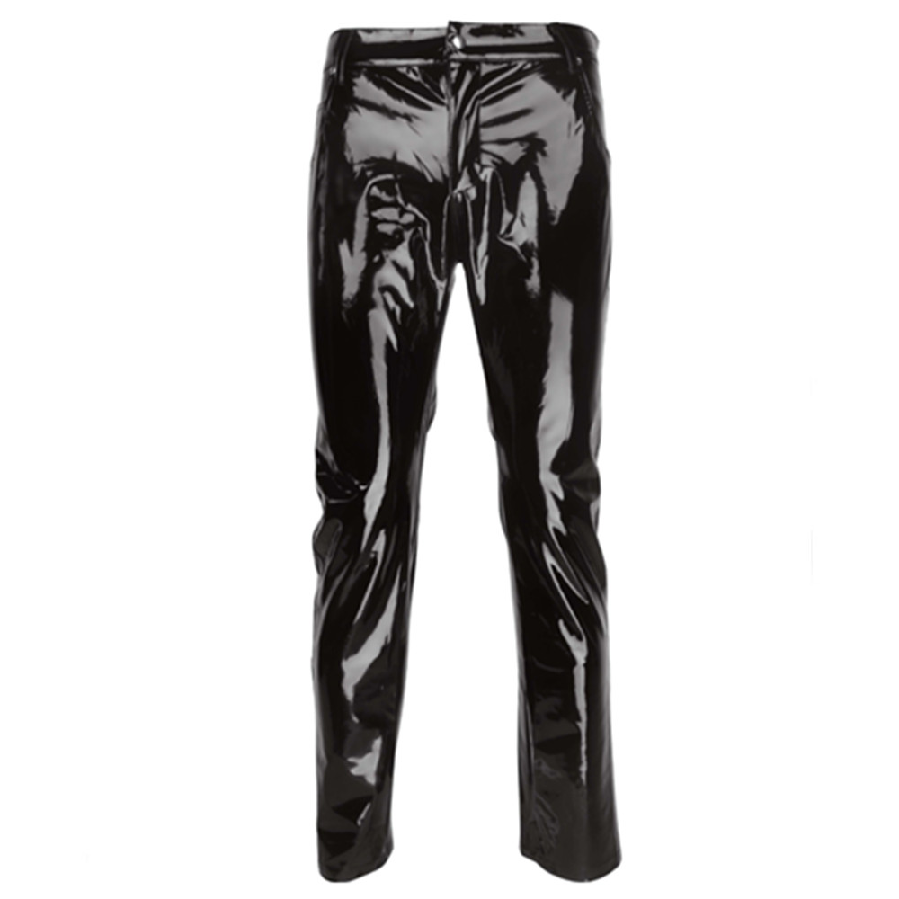 Shiny PVC Latex Trousers Men M - Motorcycle Gear For Men review and price