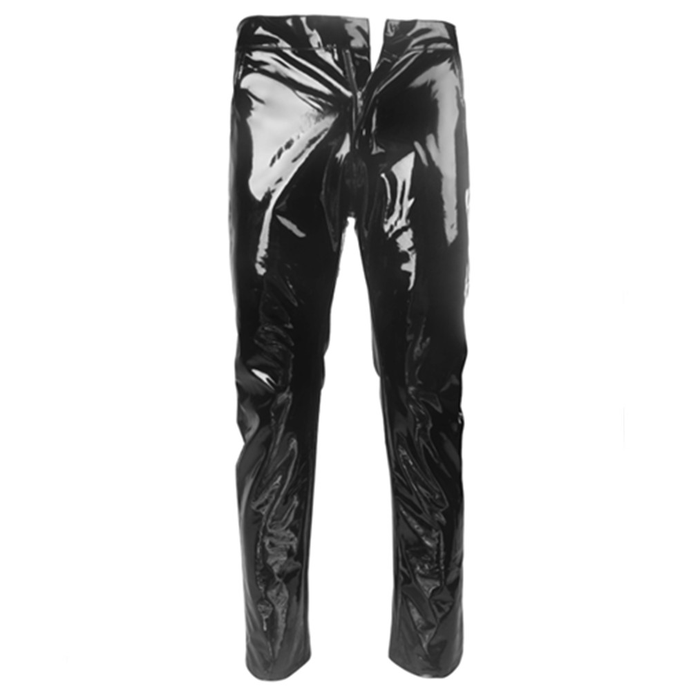 Shiny PVC Latex Trousers Men M - Motorcycle Gear For Men review and price