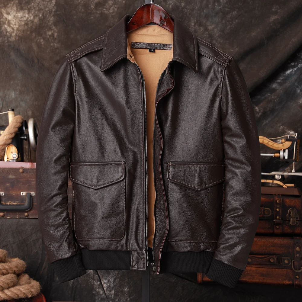Bomber A2 Pilot Genuine Leathe - Riding Jacket Leather review and price