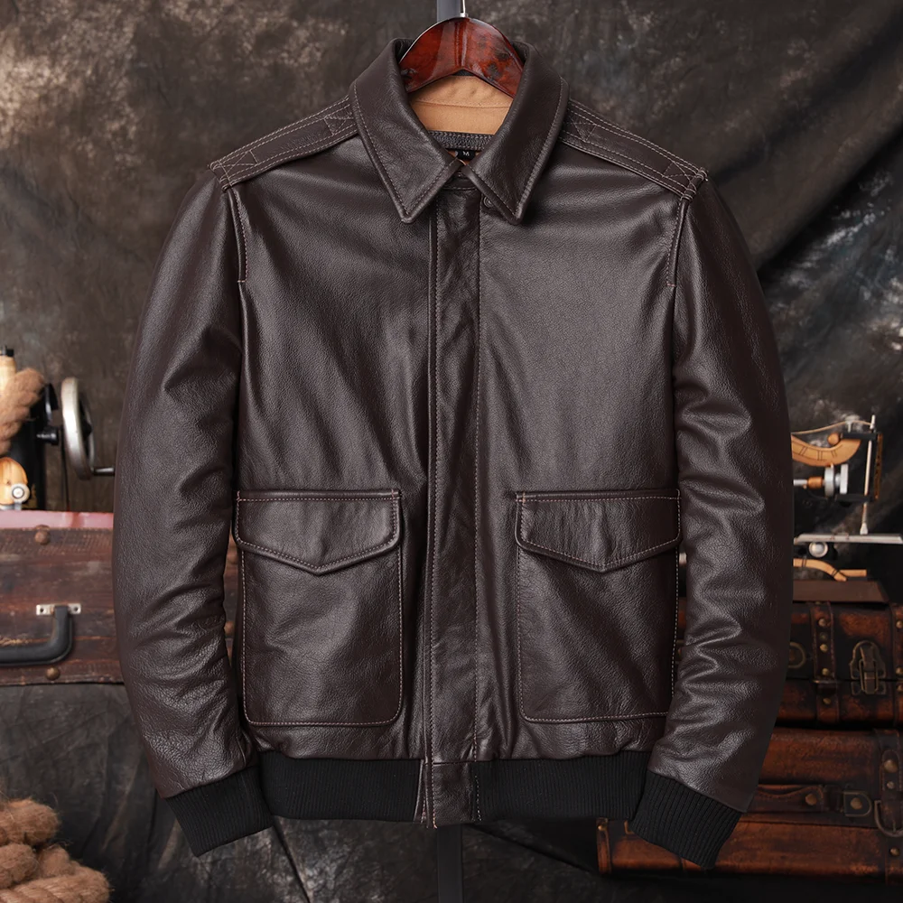 Bomber A2 Pilot Genuine Leathe - Riding Jacket Leather review and price