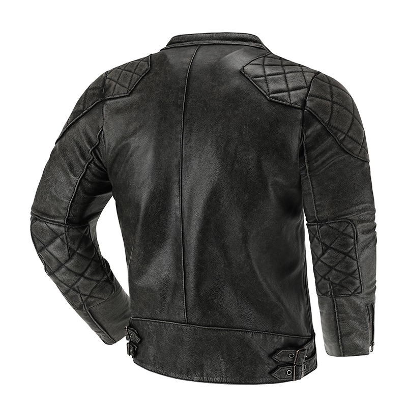 Retro Leather Jacket Motorcycl - Riding Jacket Leather review and price