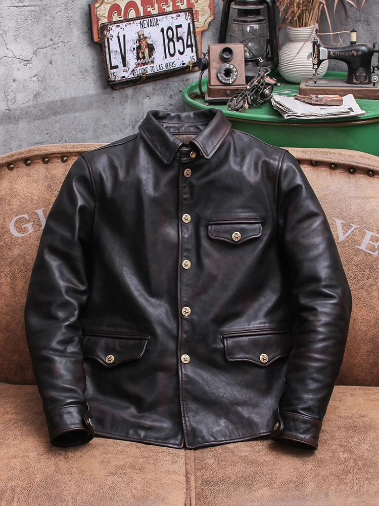YR!Free shipping.Men Deep brow - Riding Jacket Leather review and price