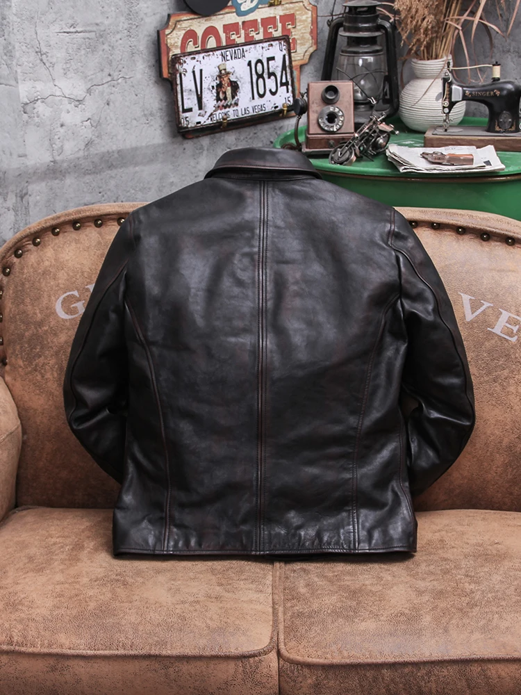 YR!Free shipping.Men Deep brow - Riding Jacket Leather review and price