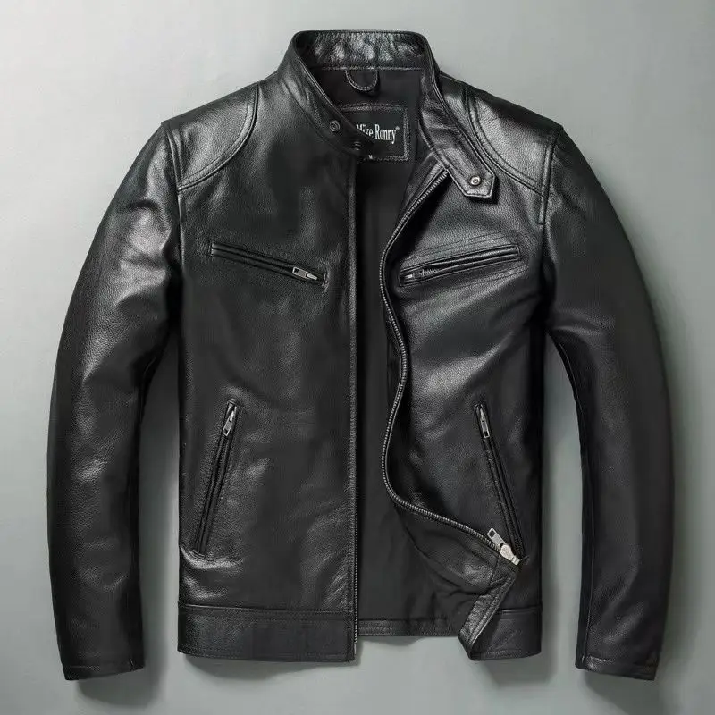 Genuine Leather Jacket Men 100 - Riding Jacket Leather review and price