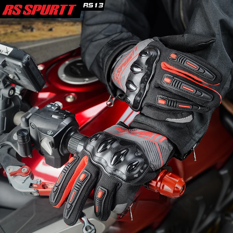 RS Full Finger Motorcycle Glov - Motorcycle Gear Mesh review and price