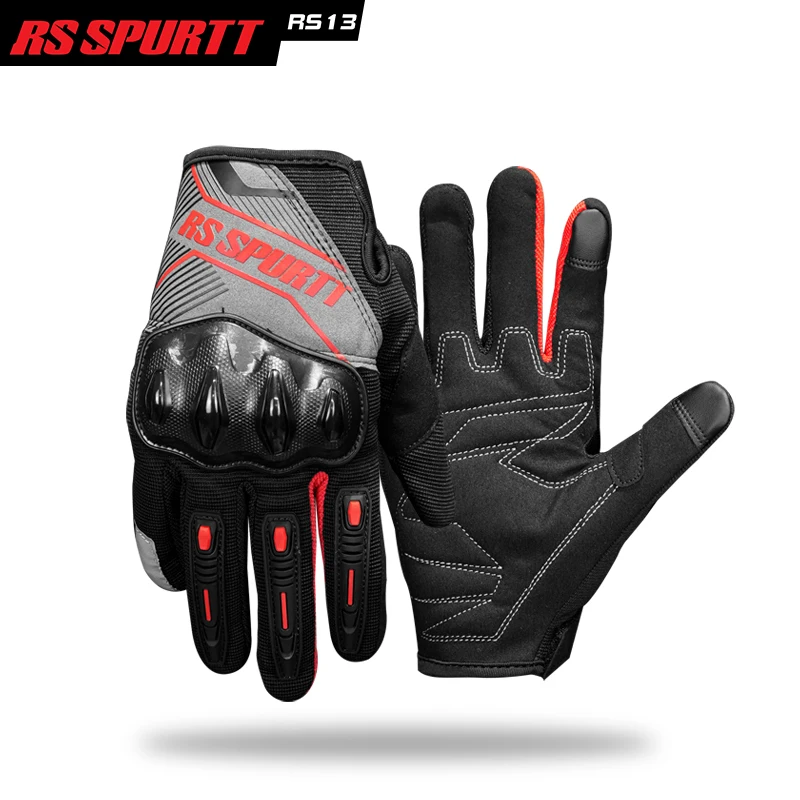 RS Full Finger Motorcycle Glov - Motorcycle Gear Mesh review and price